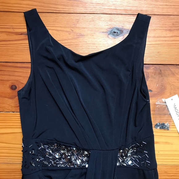 Maggy London Black Beaded Cocktail Dress, NWT, 4 - Picture 3 of 13